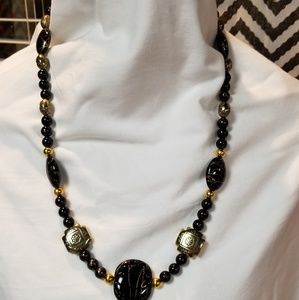 Gold & Black necklace
